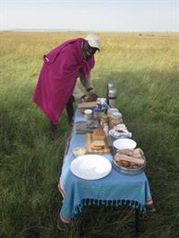 Rekero camp - bush breakfast